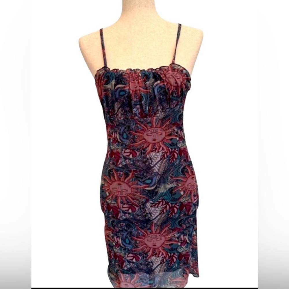 Sun and Moon Patterned Dress